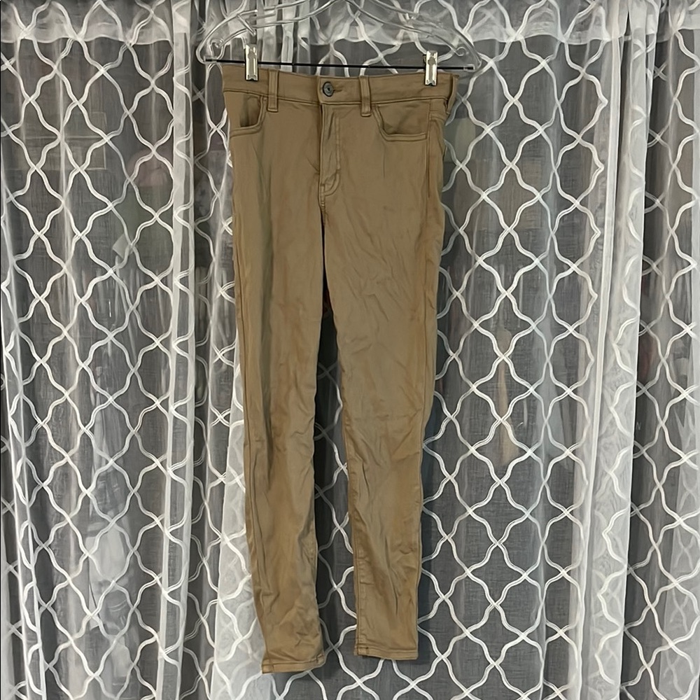 AE Tan Hi-Rise Jeggings